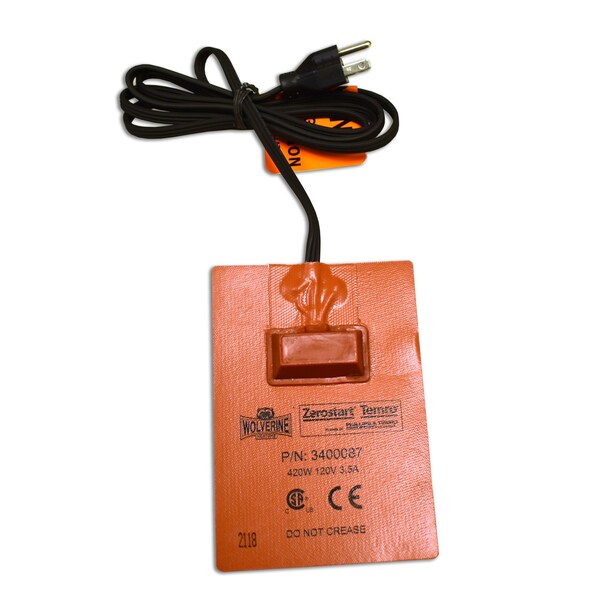 Silicone Pad, Adhesive - 420W, 120V, 3.5A - 6-1/2in. 16.5 Cm X 4-1/2in. 11 Cm Csa/Ce